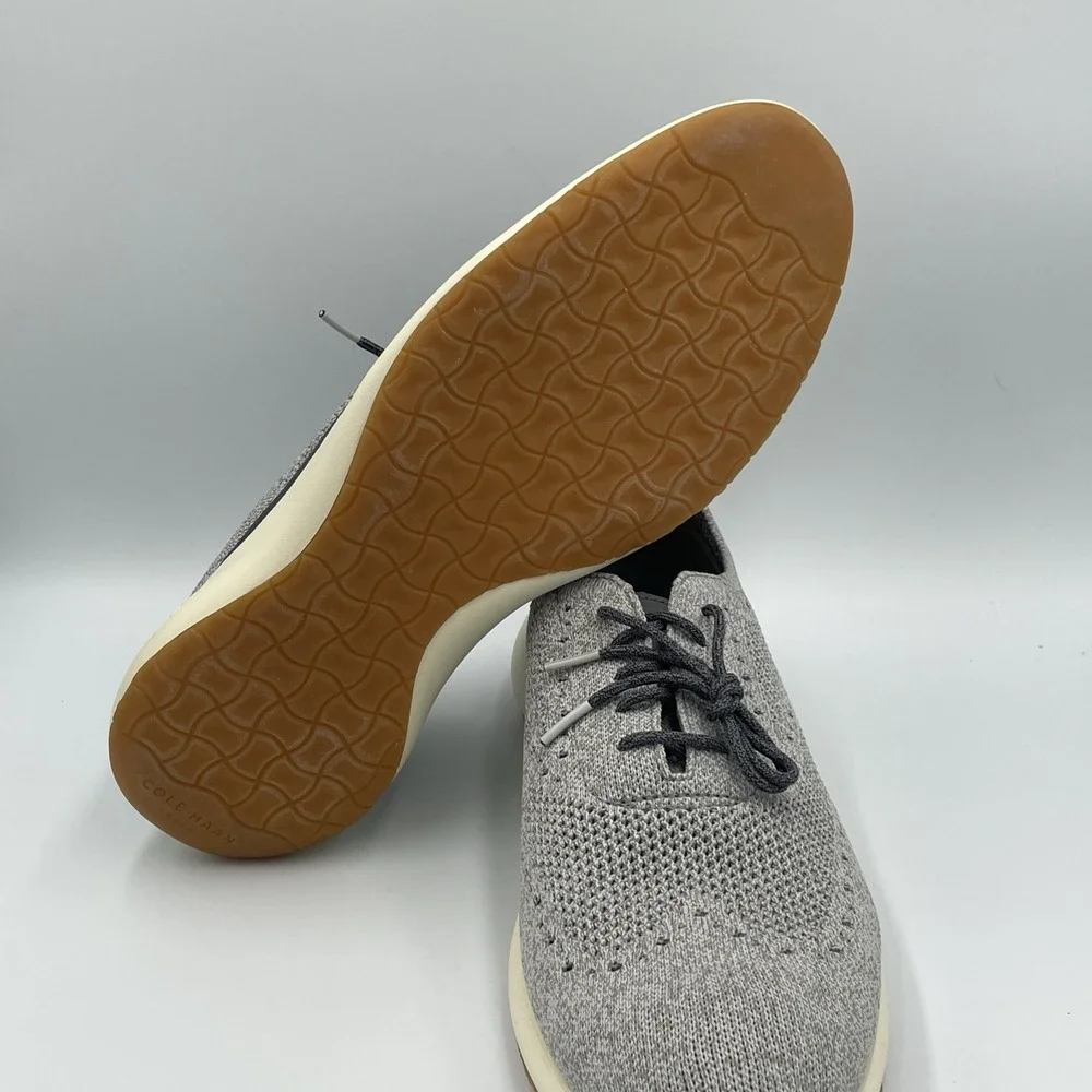 Cole Haan Mens Grand Troy Wingtip Oxford Shoes Size 11.5‎ Gray Knit C33769